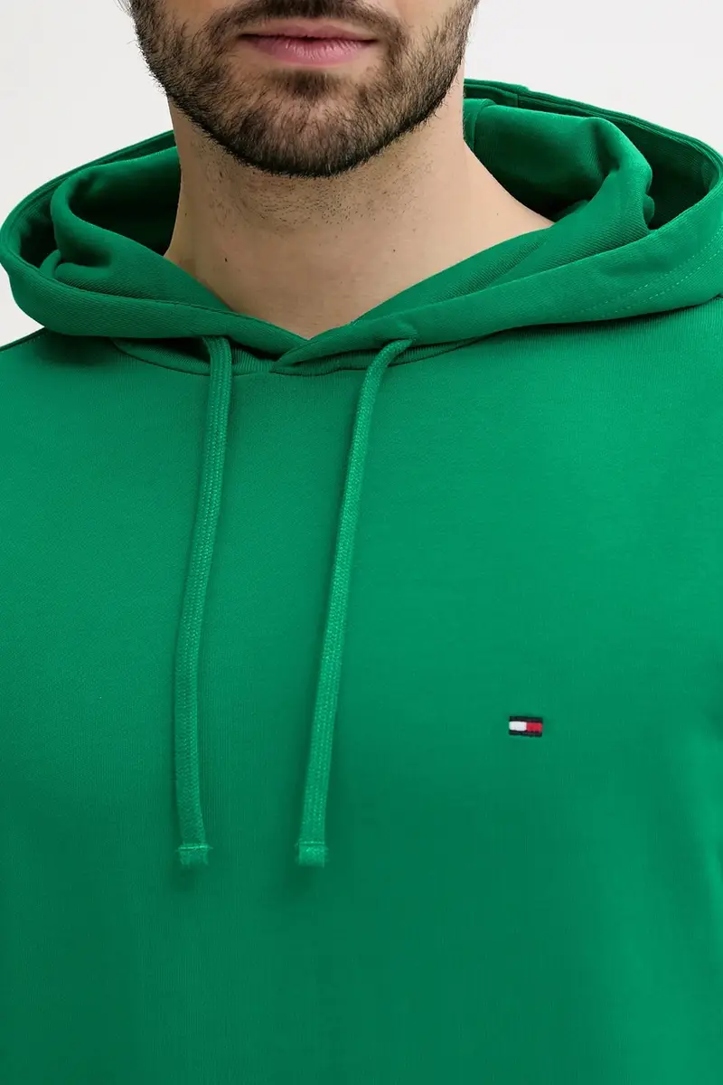 felpa in cotone uomo colore verde con cappuccio MW0MW37235 miniatura 4