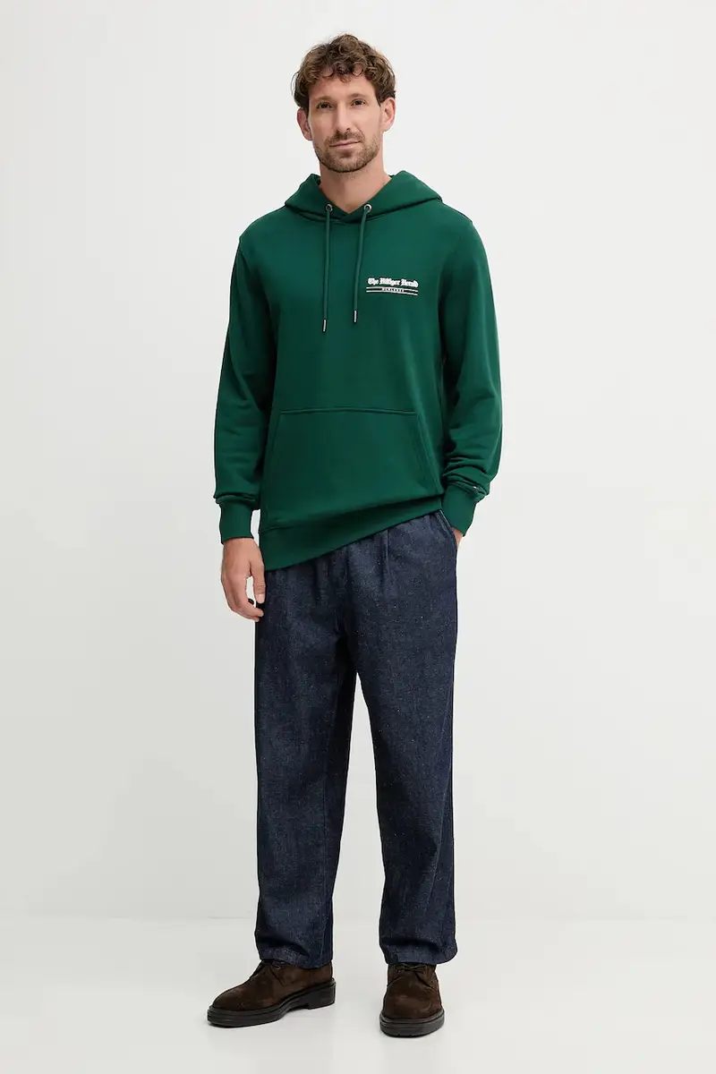 felpa in cotone uomo colore verde con cappuccio MW0MW40065 miniatura 2