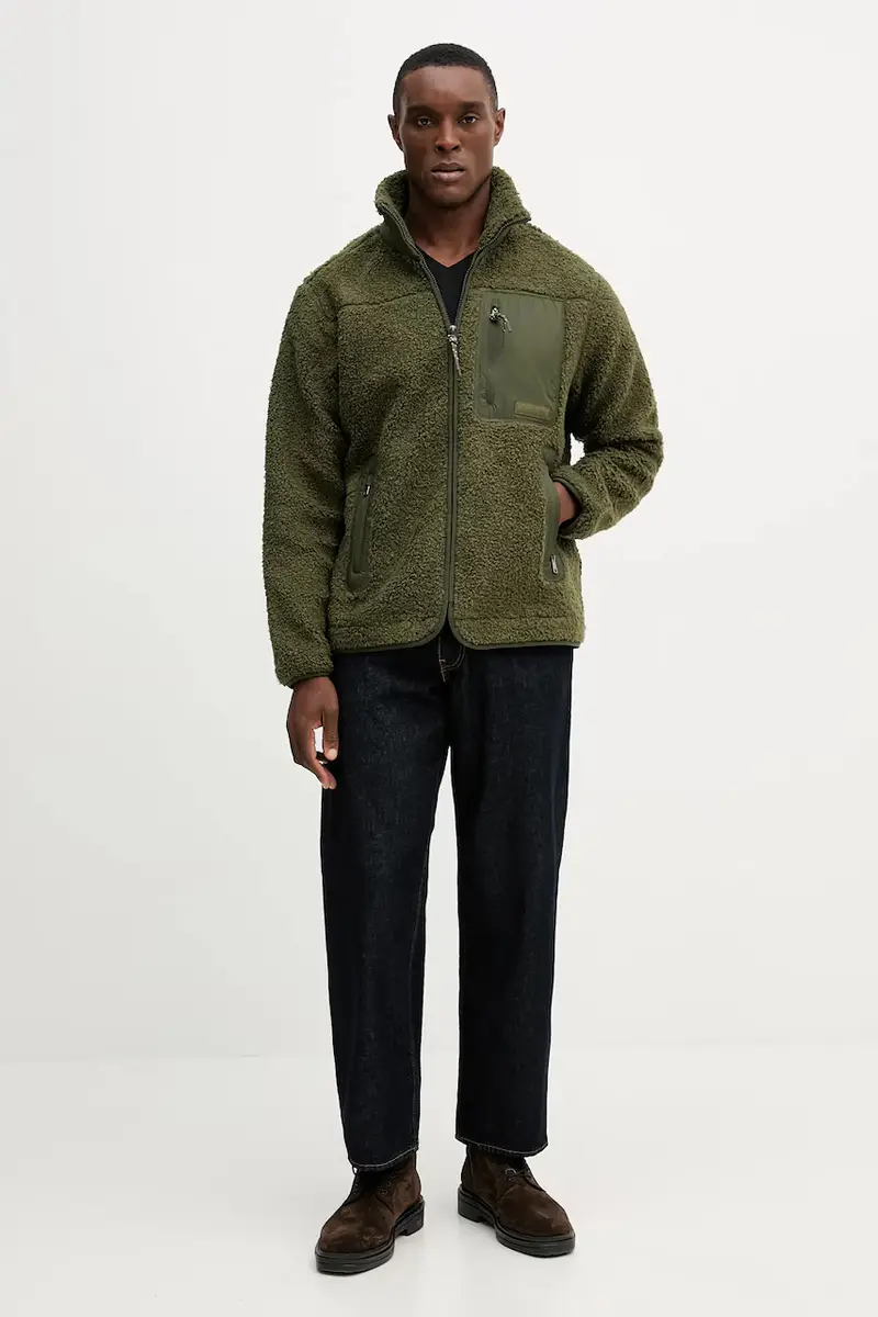 felpa in pile uomo colore verde MW0MW40420 miniatura 2