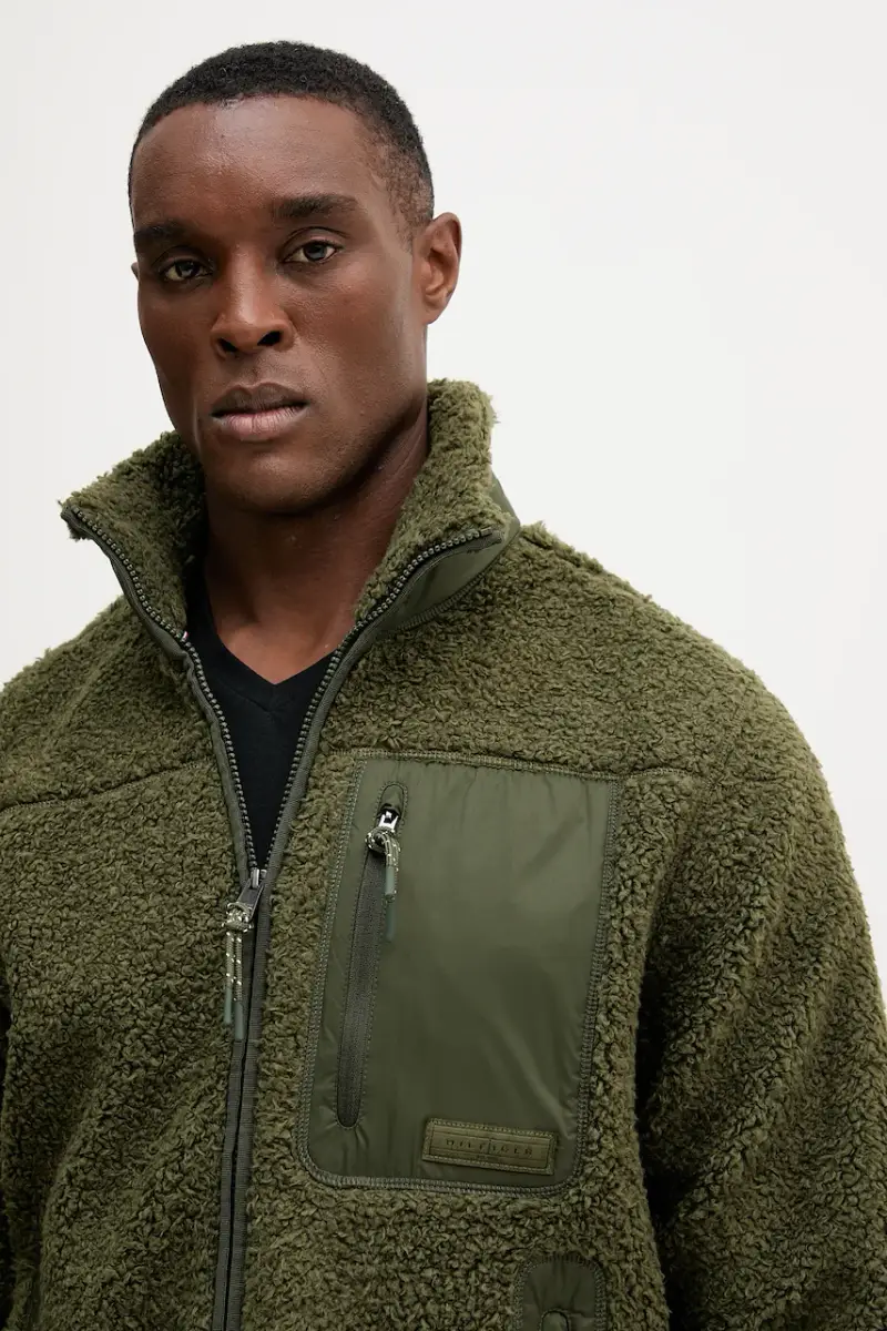 felpa in pile uomo colore verde MW0MW40420 miniatura 4