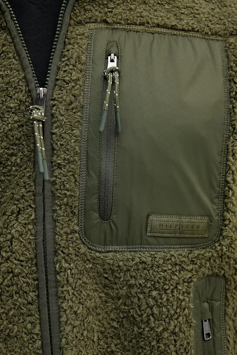 felpa in pile uomo colore verde MW0MW40420 miniatura 5