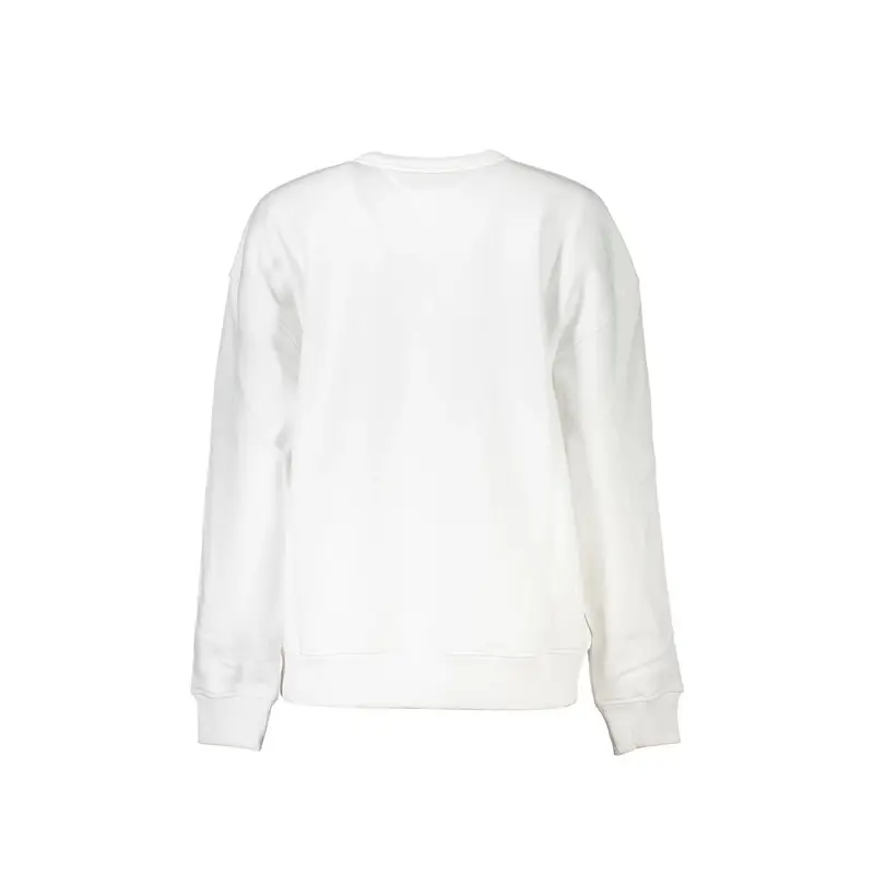 Felpa Maniche Lunghe Donna Bianca Stampa Logo Bianco miniatura 2