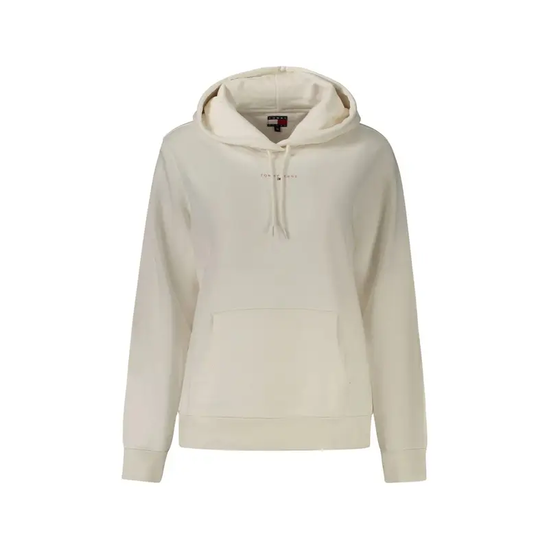 Tommy Hilfiger Felpa Maniche Lunghe Donna Bianca con Cappuccio e Logo