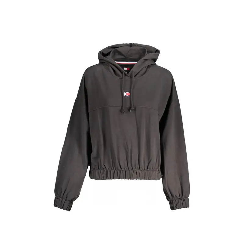 Tommy Hilfiger Felpa Maniche Lunghe Donna Nera con Ricamo