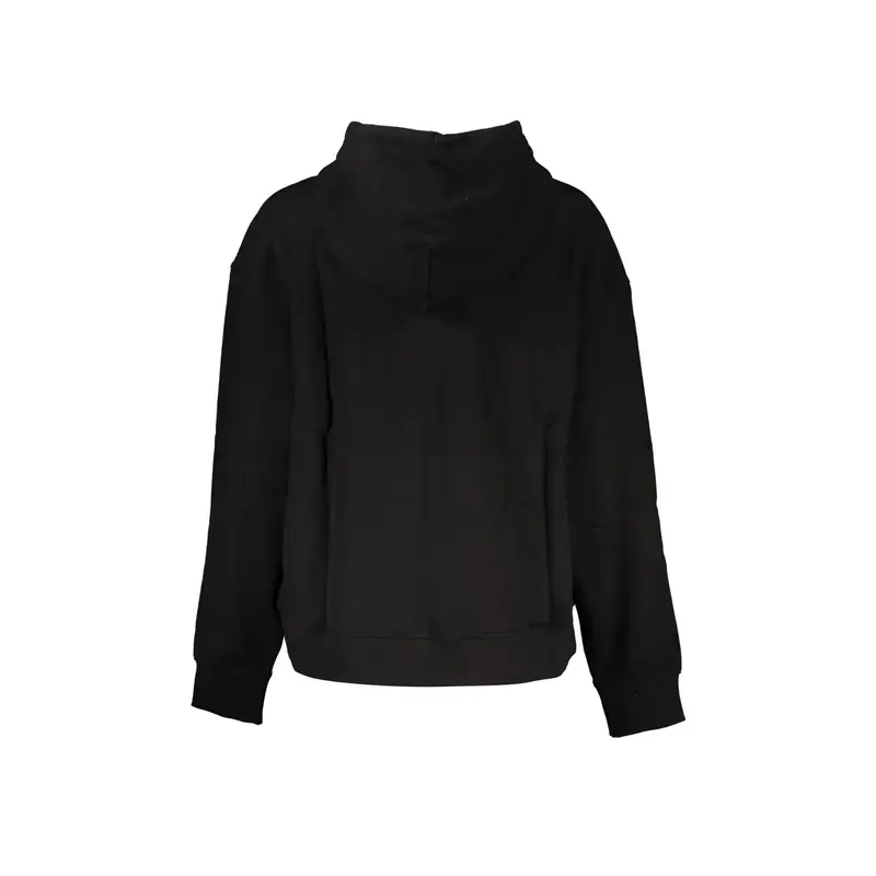 Felpa Maniche Lunghe Donna Nera Zip Nero miniatura 2