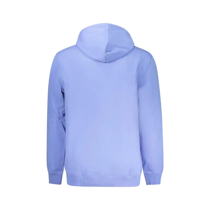 Felpa Maniche Lunghe Uomo Azzurra Stampa Logo Azzurro miniatura 2