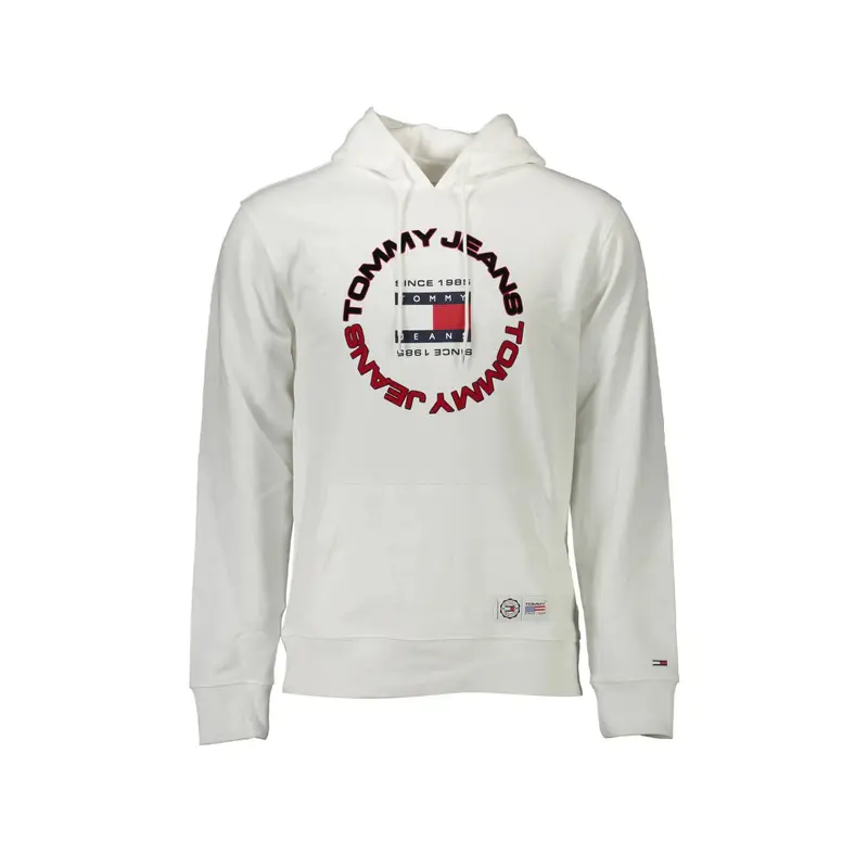 Felpa Maniche Lunghe Uomo Bianca Stampa Bianco