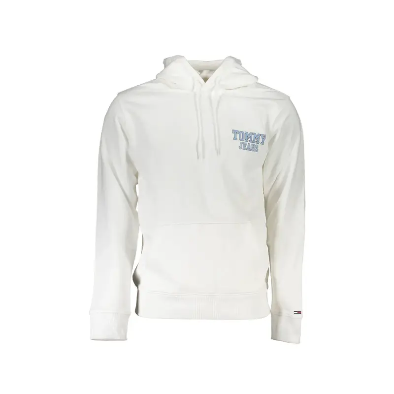 Felpa Maniche Lunghe Uomo Bianca Stampa Logo Bianco