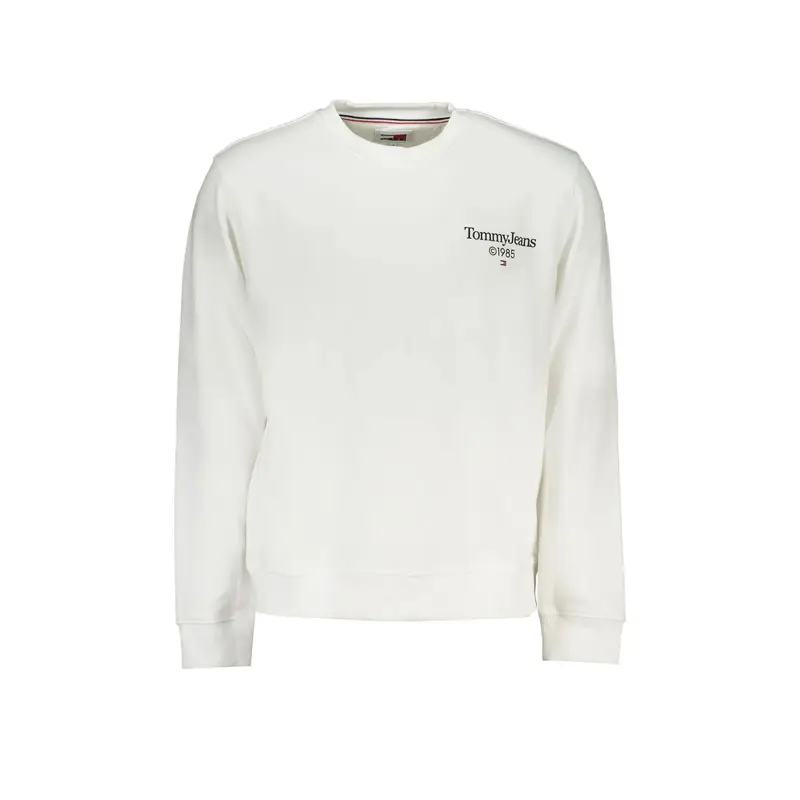 Felpa Maniche Lunghe Uomo Bianca Stampa Logo Bianco