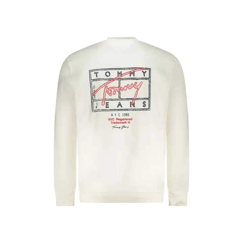 Felpa Maniche Lunghe Uomo Bianca Stampa Logo Bianco miniatura 2