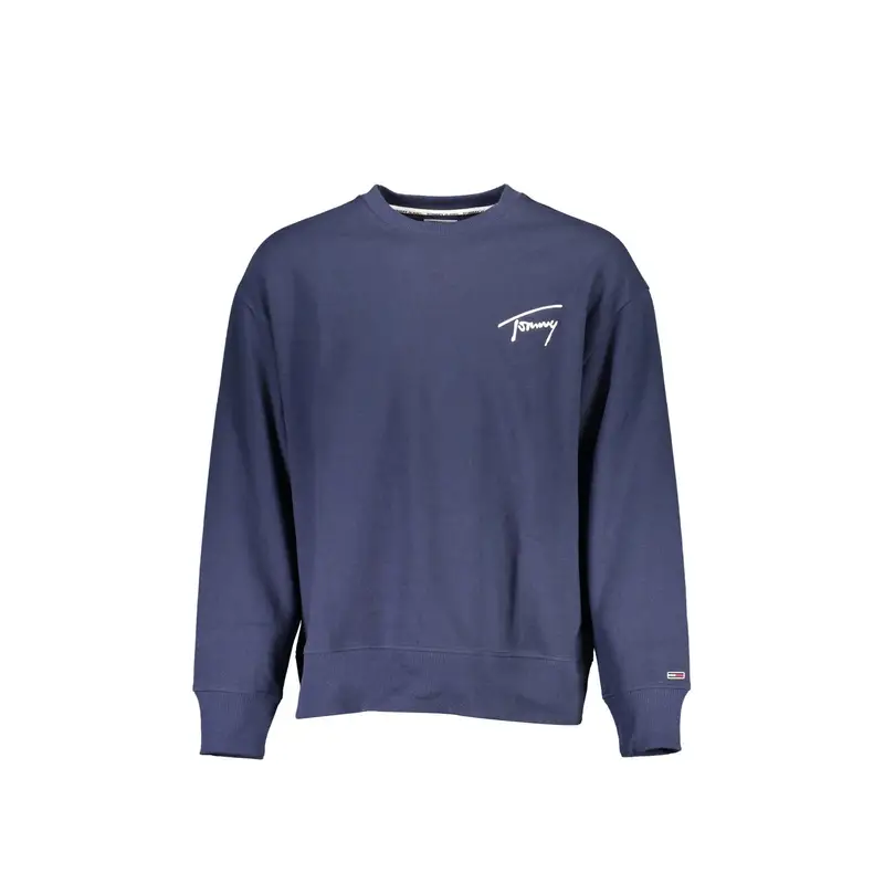 Felpa Maniche Lunghe Uomo Blu Ricamo