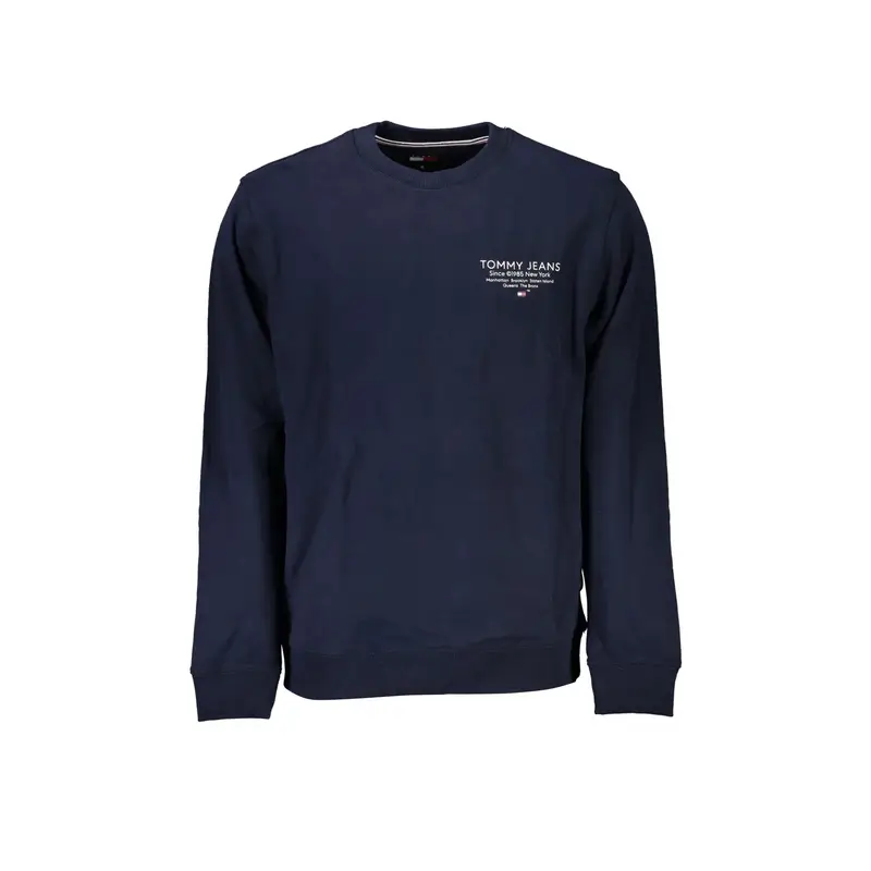 Felpa Maniche Lunghe Uomo Blu Stampa Logo