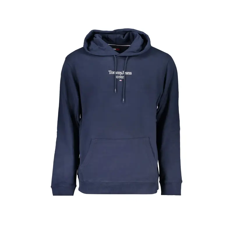Tommy Hilfiger Maglia Uomo Blu con Cappuccio e Stampa Logo