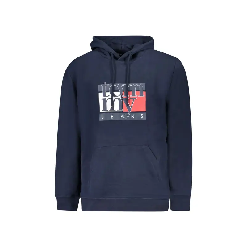 Tommy Hilfiger Felpa Uomo Blu con Stampa Logo
