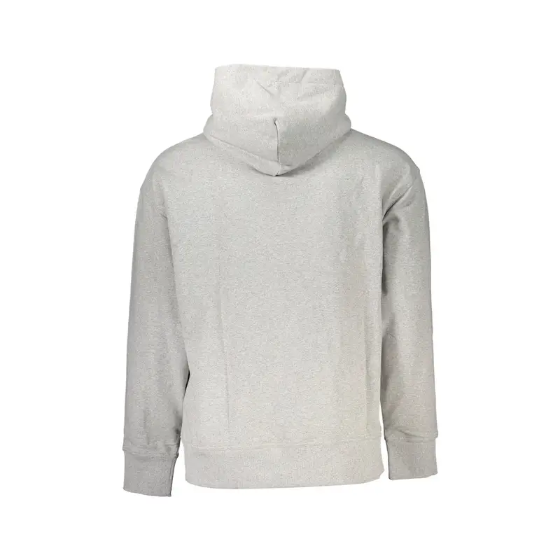 Felpa Maniche Lunghe Uomo Grigia Ricamo Logo Grigio miniatura 2