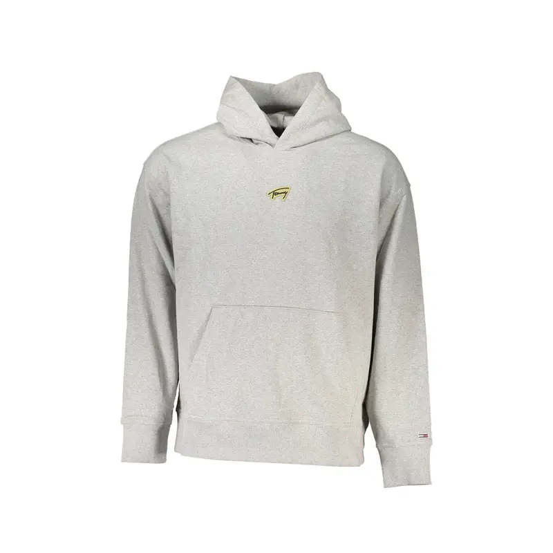 Felpa Maniche Lunghe Uomo Grigia Ricamo Logo Grigio