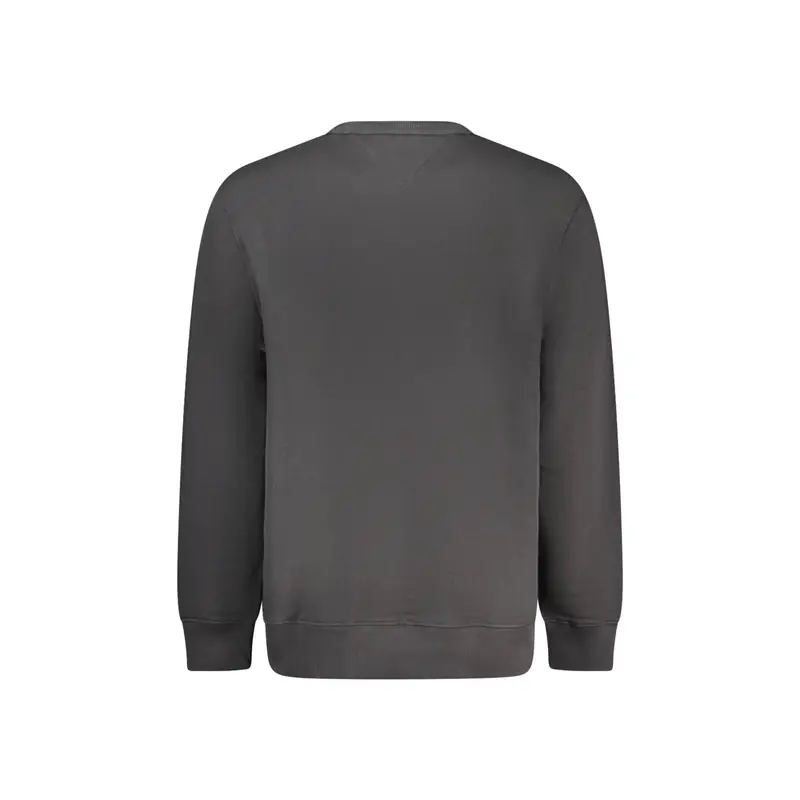 Tommy Hilfiger Maglia Maniche Lunghe Uomo Nera in Cotone con Logo miniatura 2