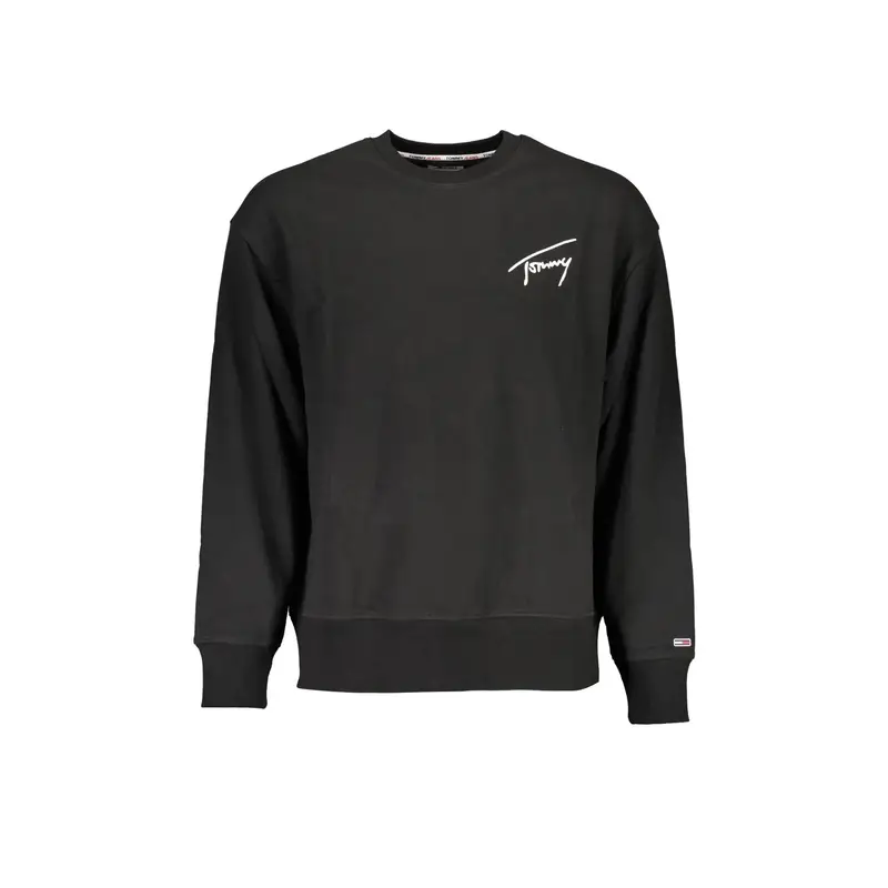 Tommy Hilfiger Felpa Uomo Nera con Ricamo Logo