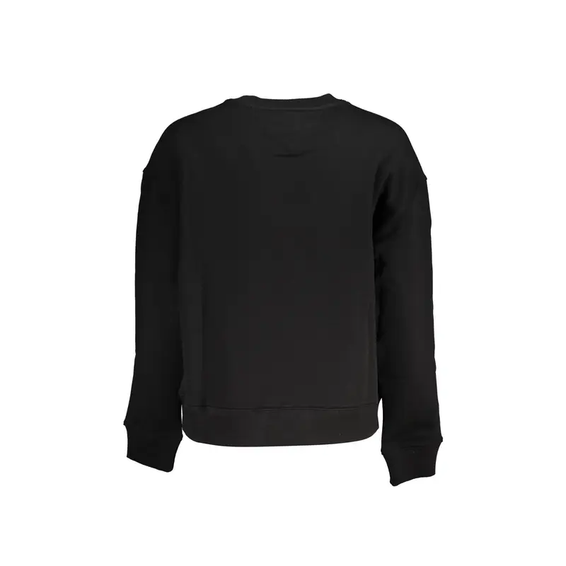 Felpa Maniche Lunghe Uomo Nera Ricamo Logo Nero miniatura 2