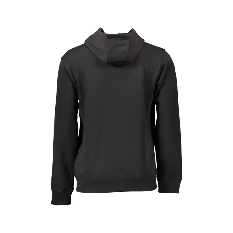 Felpa Maniche Lunghe Uomo Nera Stampa Logo Nero miniatura 2