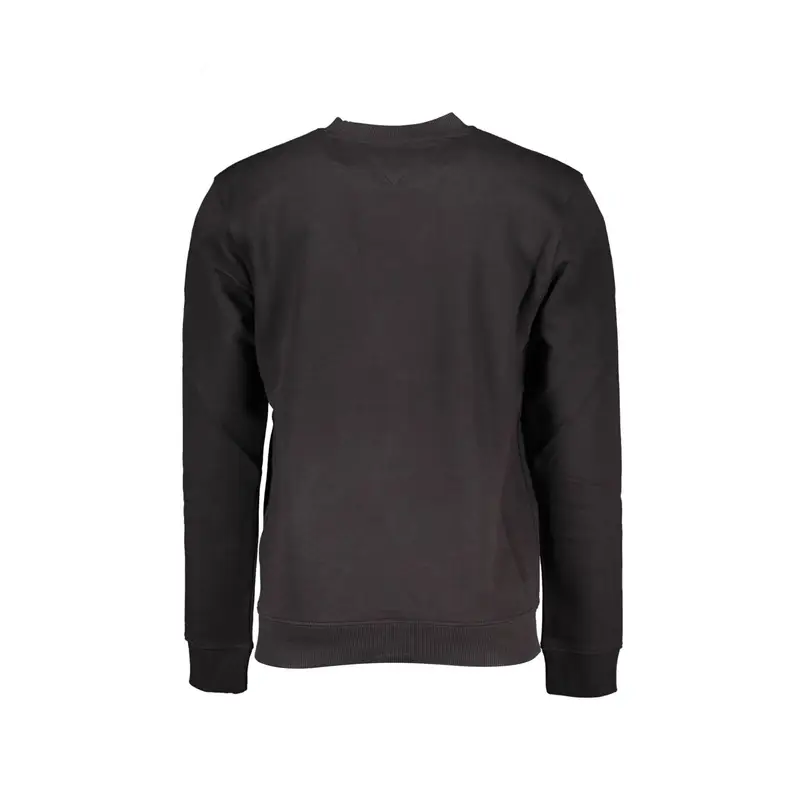Felpa Maniche Lunghe Uomo Nera Stampa Logo Nero miniatura 2