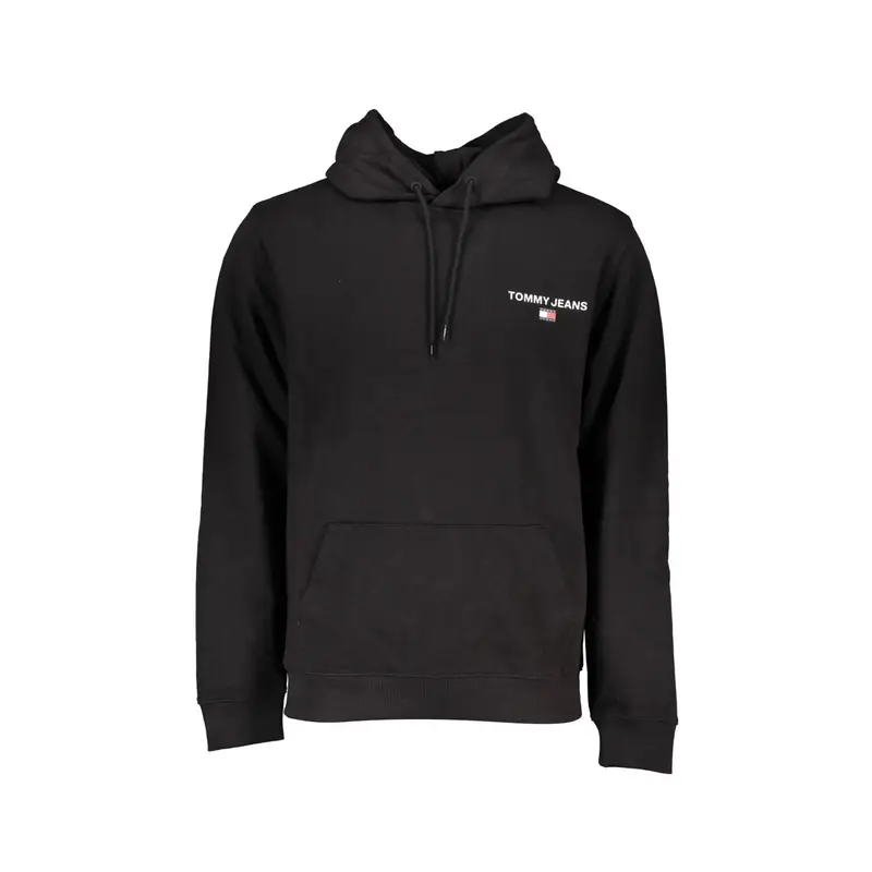 Felpa Maniche Lunghe Uomo Nera Stampa Logo Nero