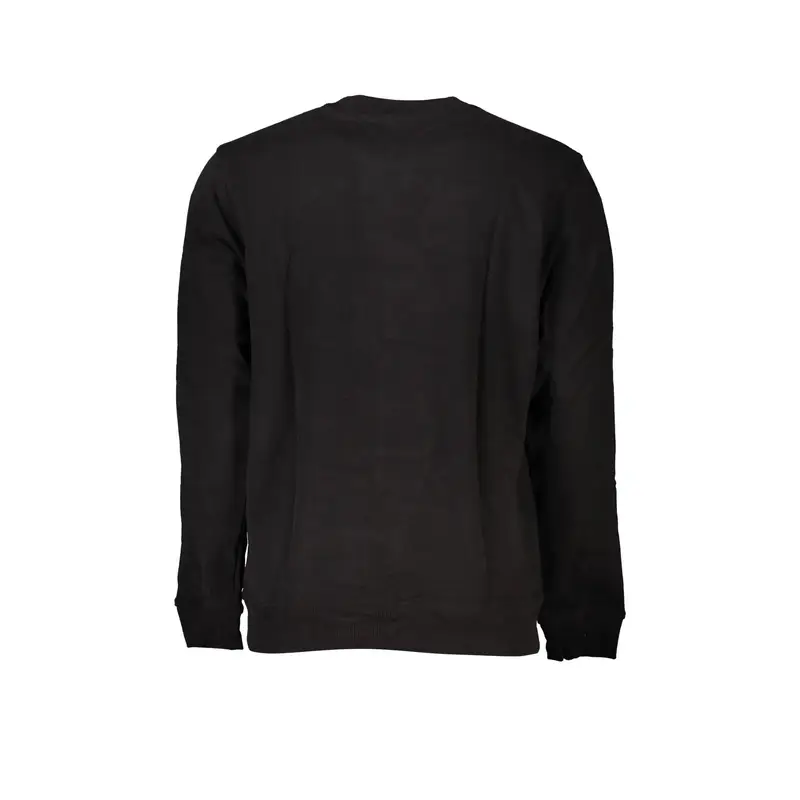 Felpa Maniche Lunghe Uomo Nera Stampa Logo Nero miniatura 2