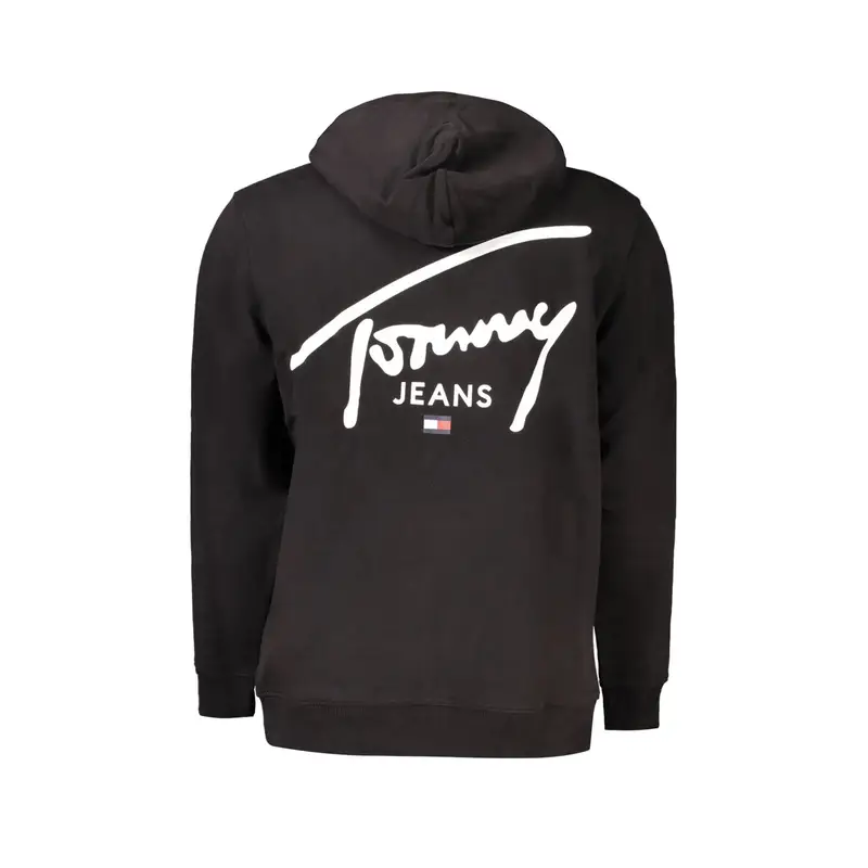 Tommy Hilfiger Felpa Uomo Nera con Cappuccio e Logo miniatura 2