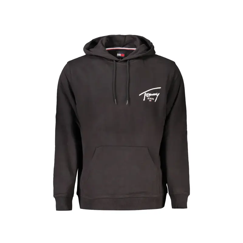 Tommy Hilfiger Felpa Uomo Nera con Cappuccio e Logo