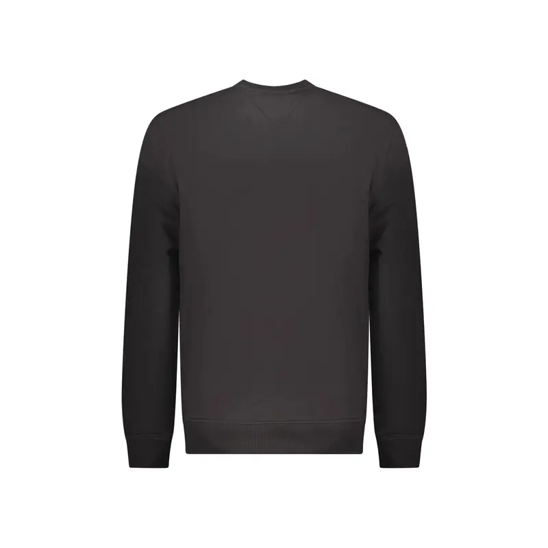 Felpa Maniche Lunghe Uomo Nera Stampa Logo Nero miniatura 2