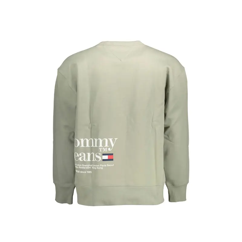 Felpa Maniche Lunghe Uomo Verde Stampa Logo miniatura 2