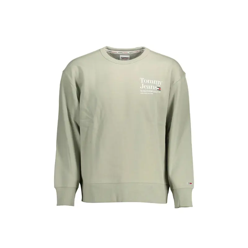 Felpa Maniche Lunghe Uomo Verde Stampa Logo