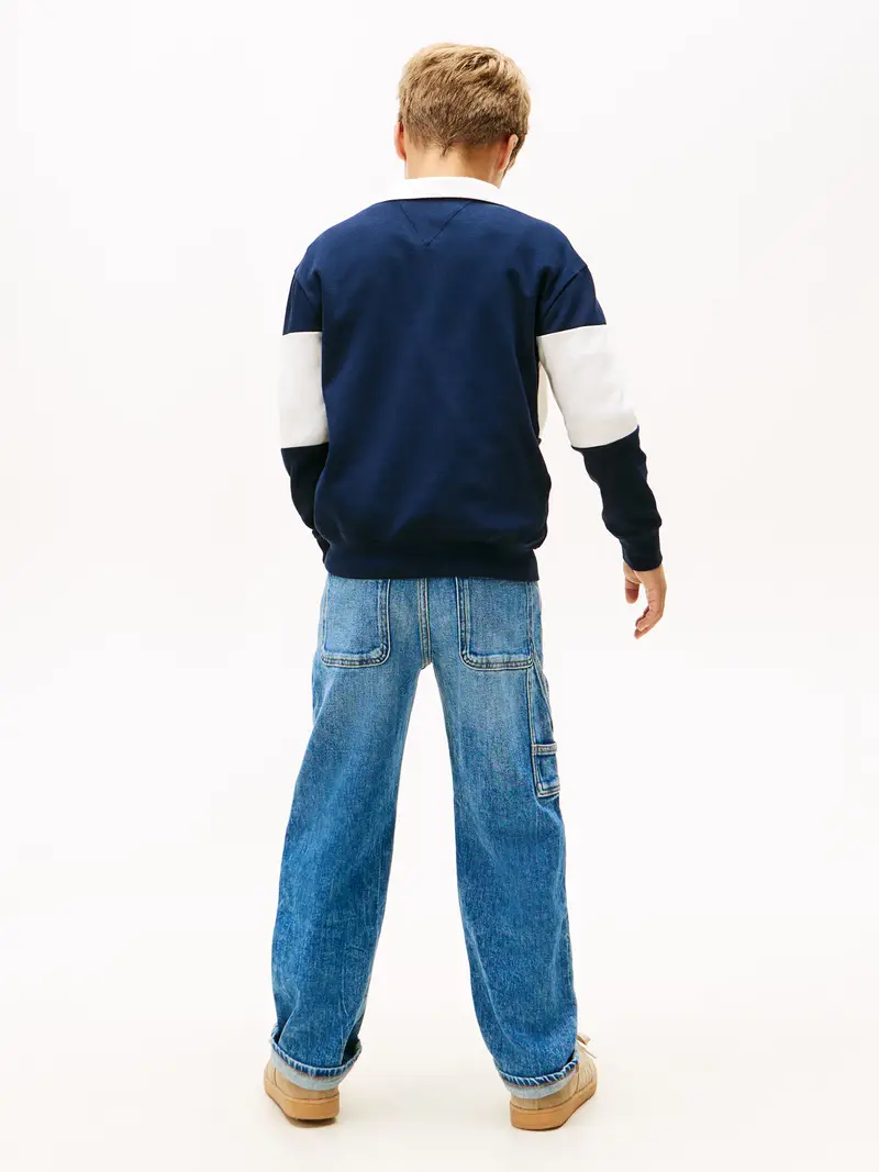 Felpa marino / bianco miniatura 3