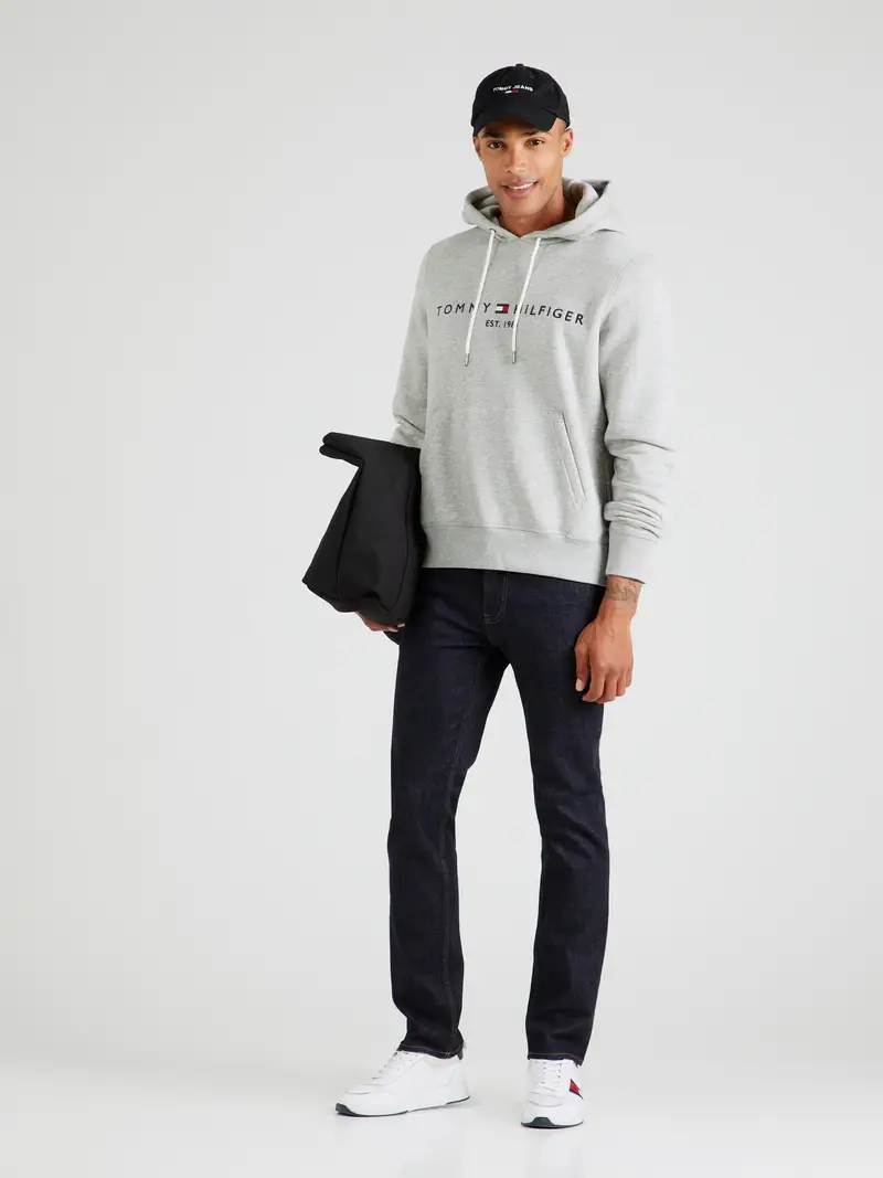 TOMMY HILFIGER Felpa navy / grigio sfumato / rosso / bianco miniatura 3