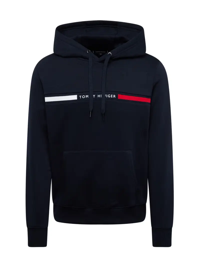 TOMMY HILFIGER Felpa navy / rosso / bianco