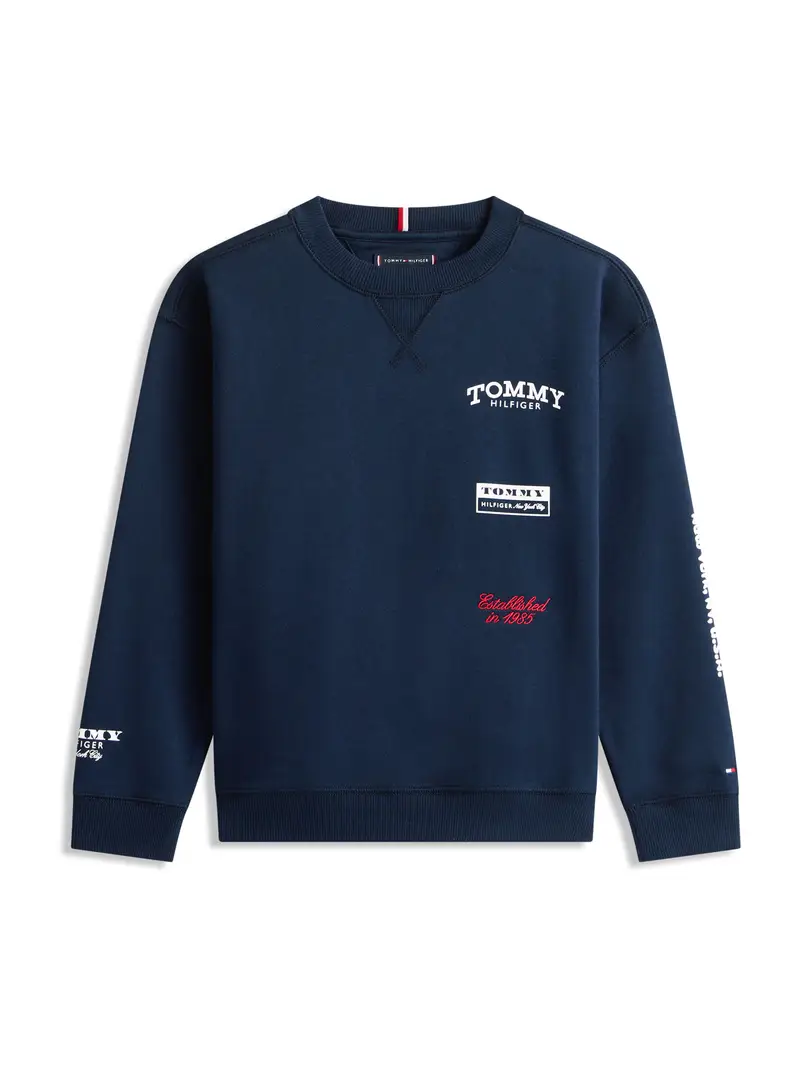 Felpa navy / rosso / bianco