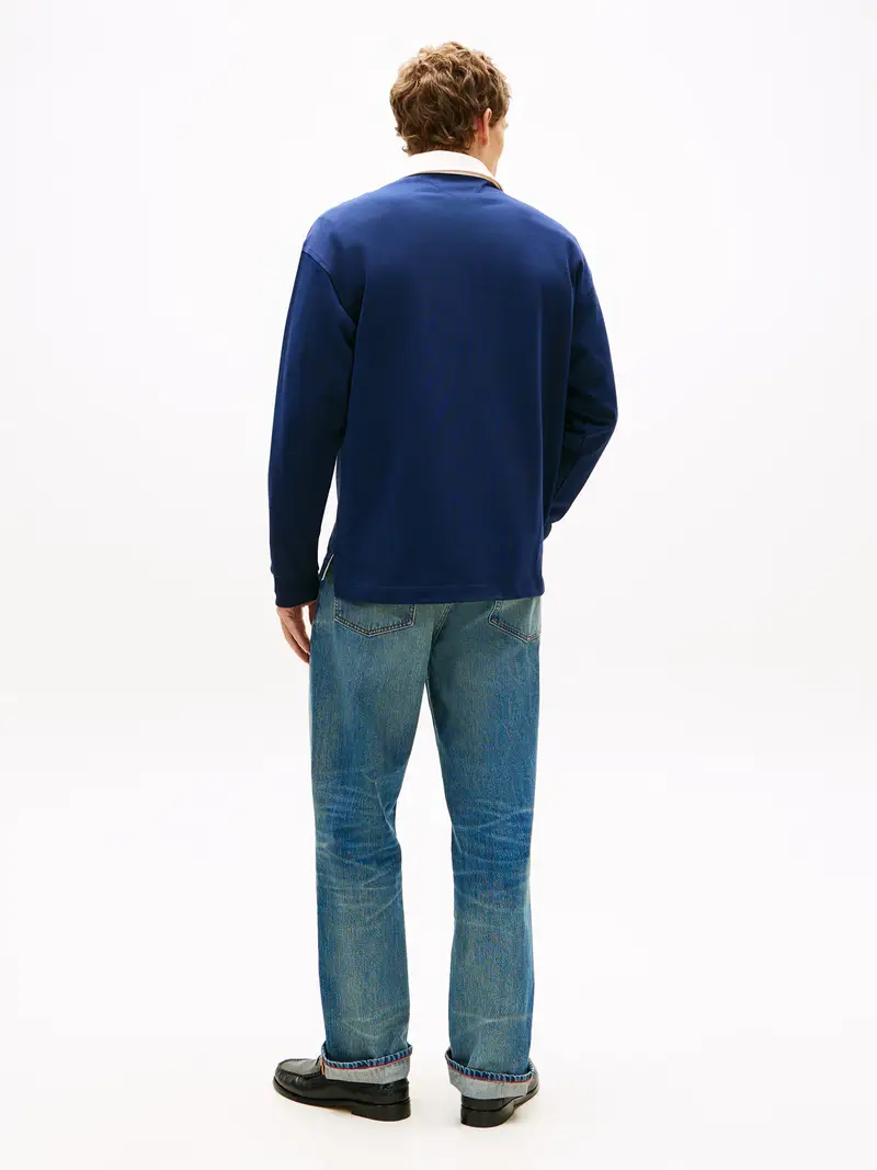 Felpa navy / rosso / bianco miniatura 3