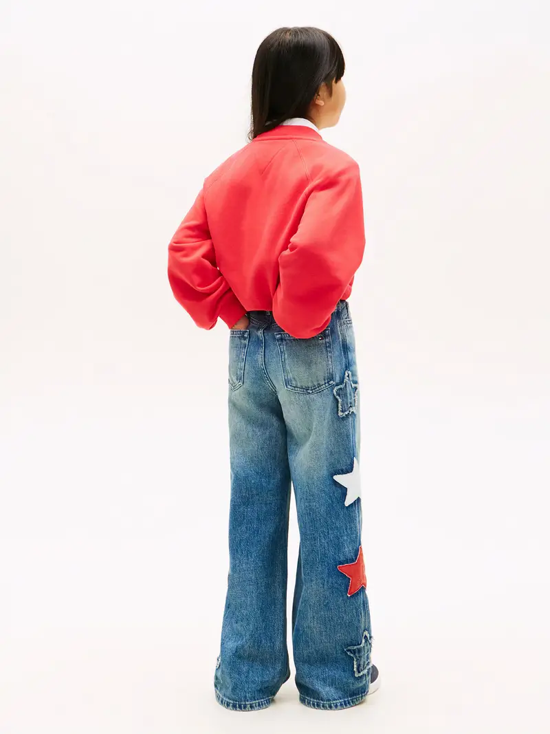 Felpa navy / rosso / bianco miniatura 3