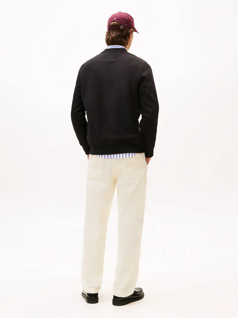 TOMMY HILFIGER Felpa nero / bianco lana miniatura 2