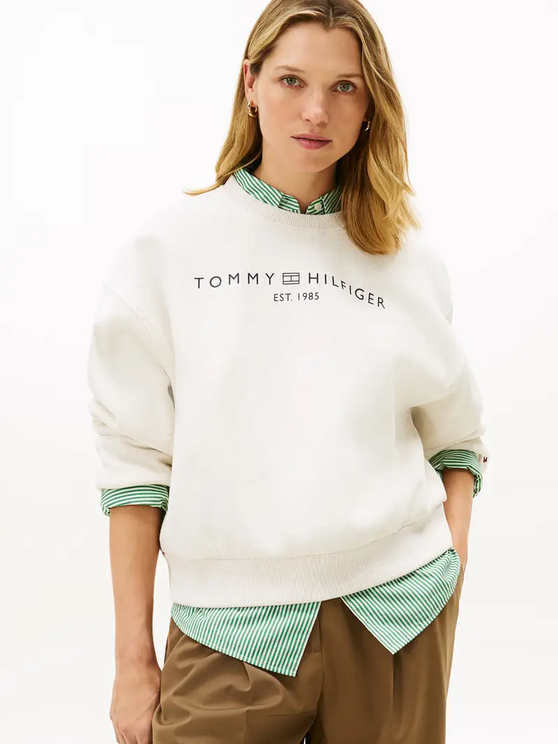 Felpa nero / bianco sfumato miniatura 2