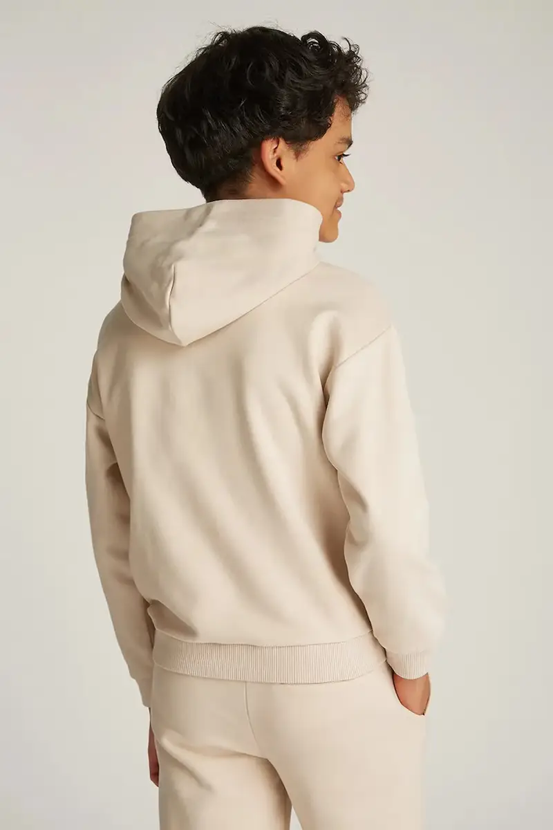 felpa per bambini colore beige con cappuccio KS0KS00595 miniatura 4