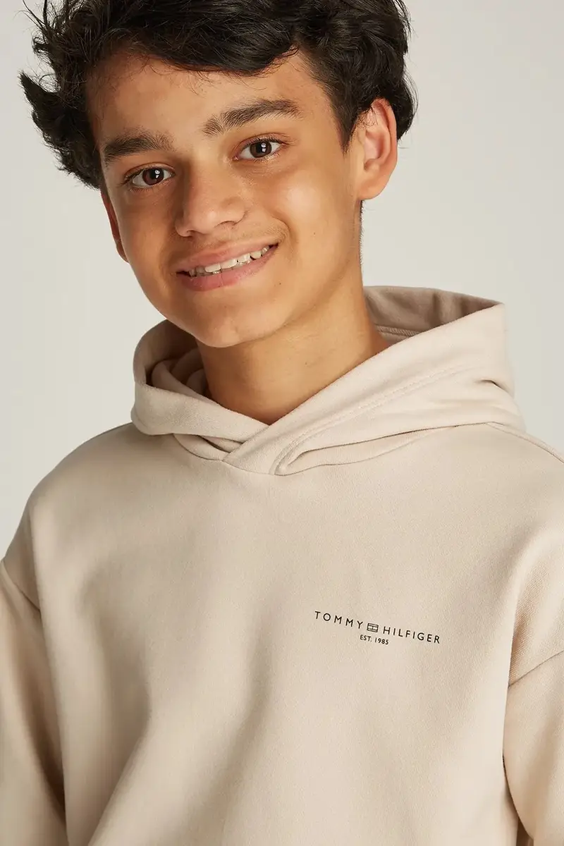 felpa per bambini colore beige con cappuccio KS0KS00595 miniatura 5