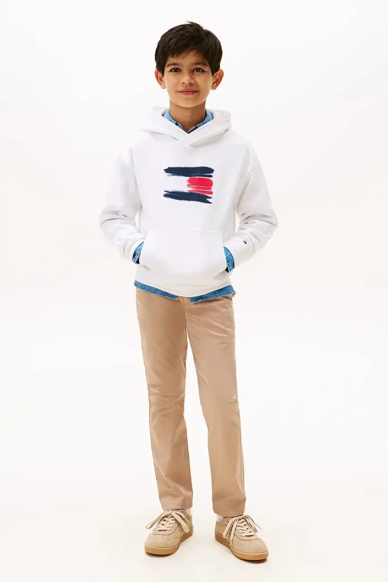 felpa per bambini colore bianco con cappuccio KB0KB10112 miniatura 4