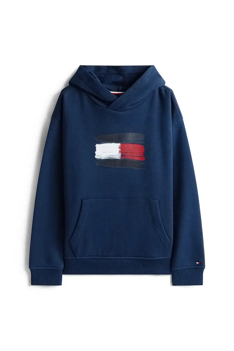 felpa per bambini colore blu navy con cappuccio KB0KB10112 miniatura 2