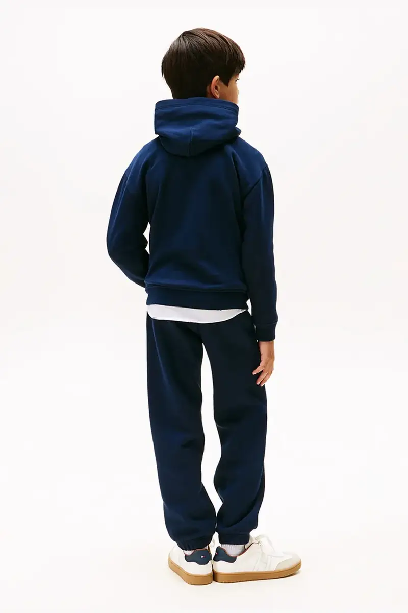 felpa per bambini colore blu navy con cappuccio KB0KB10112 miniatura 5