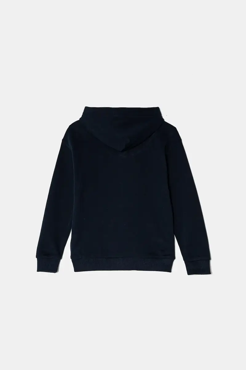 felpa per bambini colore blu navy con cappuccio KS0KS00595 miniatura 2