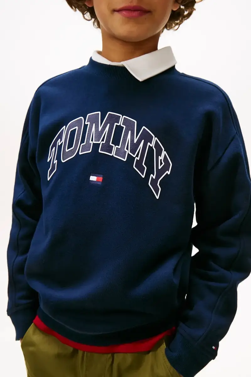 felpa per bambini colore blu navy KB0KB09899 miniatura 3