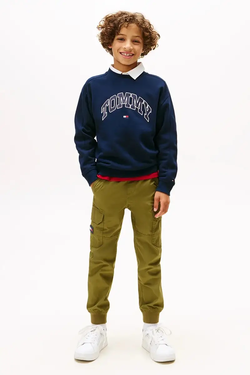 felpa per bambini colore blu navy KB0KB09899 miniatura 4