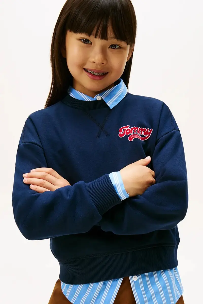 felpa per bambini colore blu navy KG0KG08779 miniatura 3