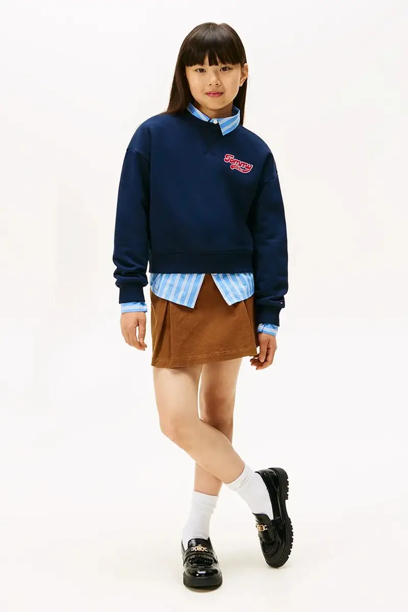 felpa per bambini colore blu navy KG0KG08779 miniatura 4